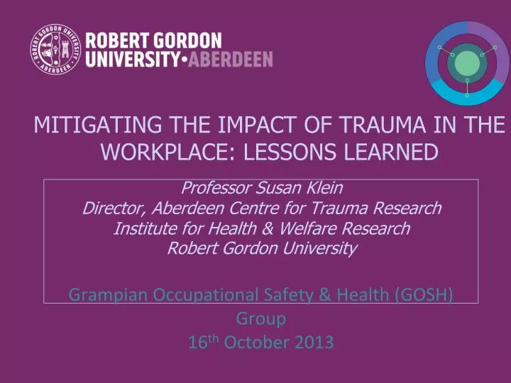 mitigating the impact of trauma in the workplace lessons learned
