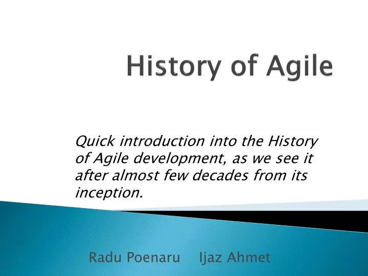 history of agile