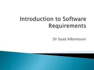 Introduction to Software Requirements