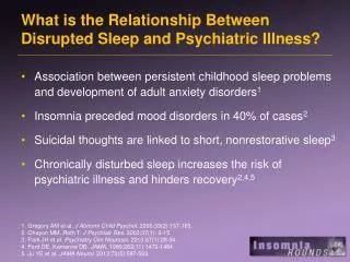 What is the Relationship Between Disrupted Sleep and Psychiatric Illness?