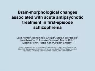 Morphological brain changes in schizophrenia