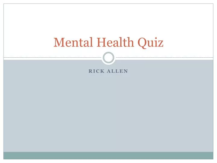 mental health quiz