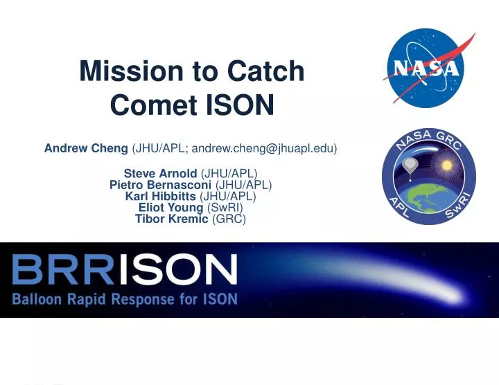 mission to catch comet ison