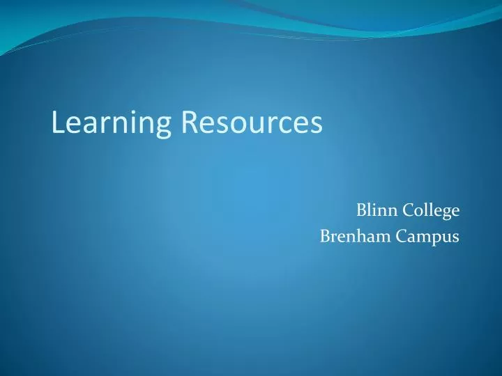 learning resources