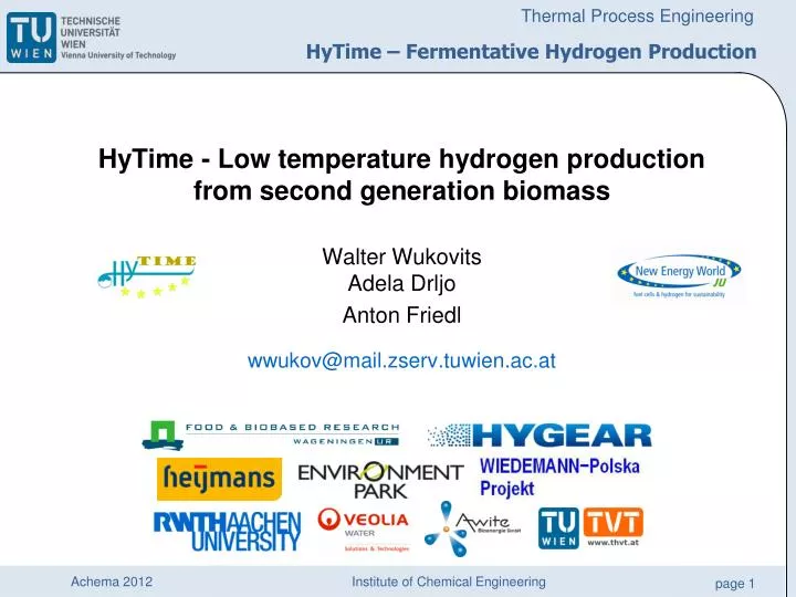 hytime fermentative hydrogen production
