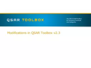 Modifications in QSAR Toolbox v2.3