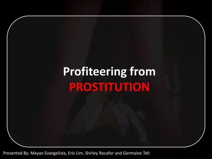 profiteering from prostitution