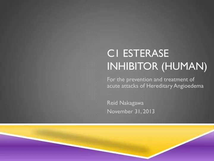 c1 esterase inhibitor human