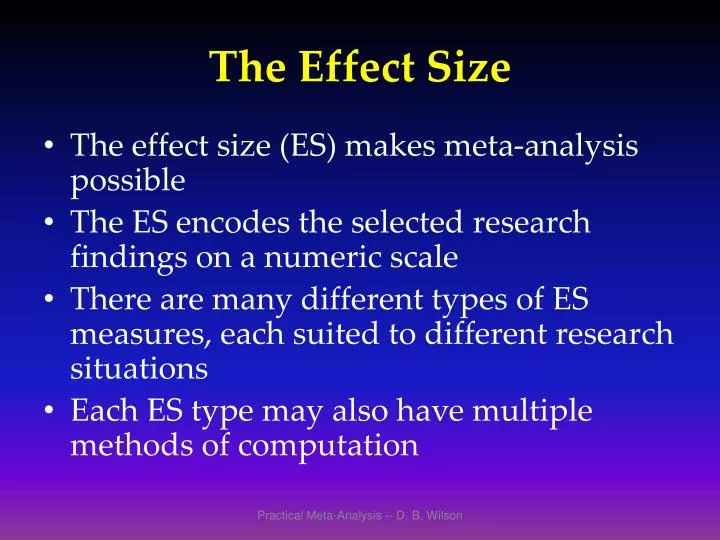 the effect size