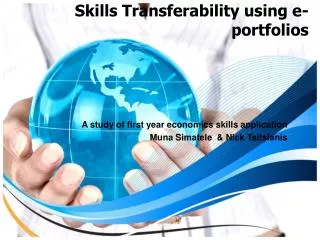 Skills Transferability using e-portfolios