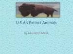 U.S.A’s Extinct Animals - slide 1