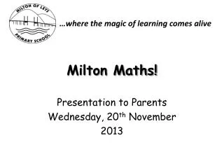 Milton Maths!