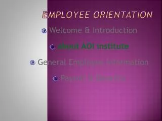 Employee Orientation