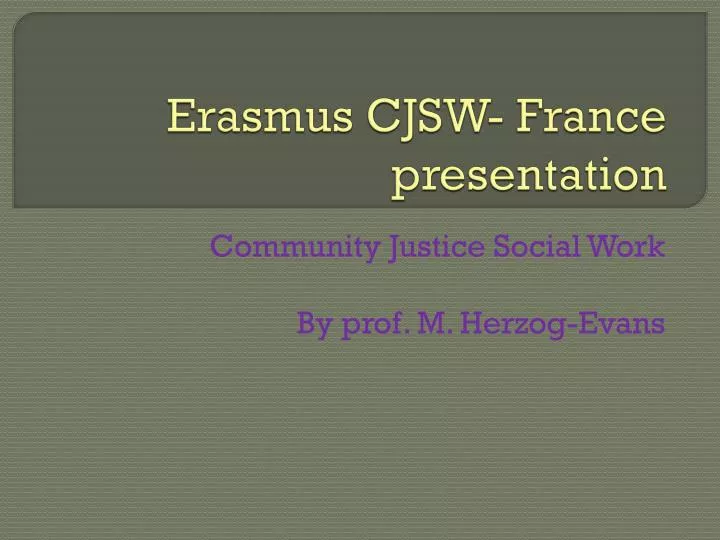 erasmus cjsw france presentation