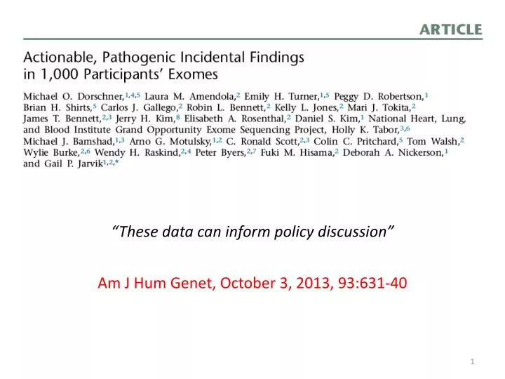 these data can inform policy discussion