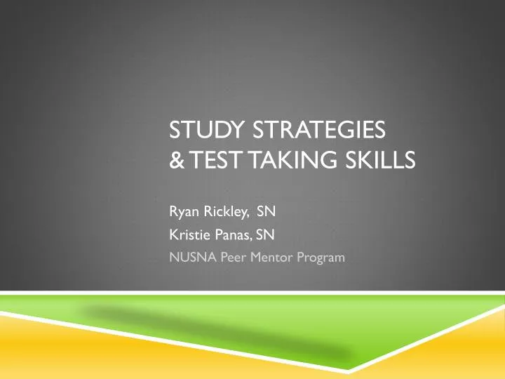 study strategies test taking skills