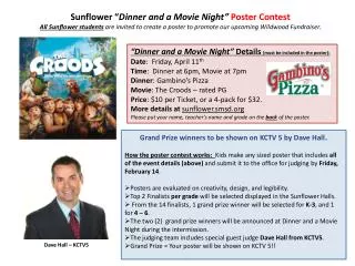 Sunflower “ Dinner and a Movie Night” Poster Contest