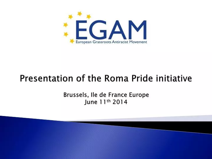 presentation of the roma pride initiative brussels ile de france europe june 11 th 2014