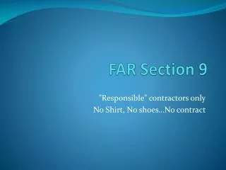 FAR Section 9