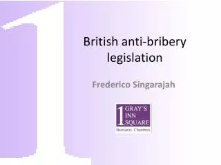 British anti-bribery legislation