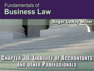 Chapter 30: Liability of Accountants and other Professionals