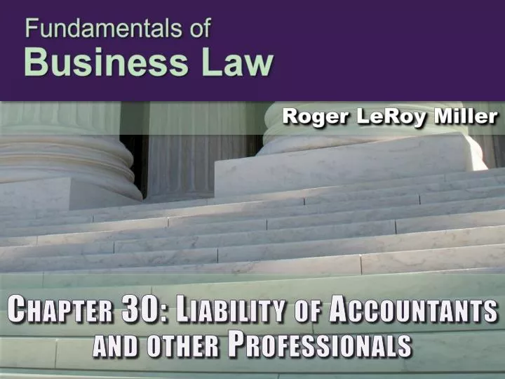 chapter 30 liability of accountants and other professionals