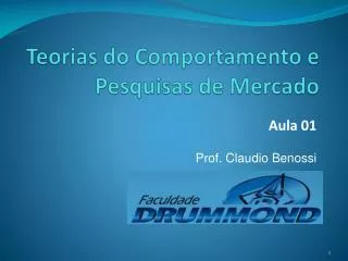 teorias do comportamento e pesquisas de mercado