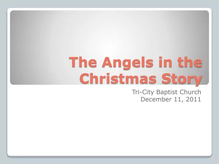 the angels in the christmas story