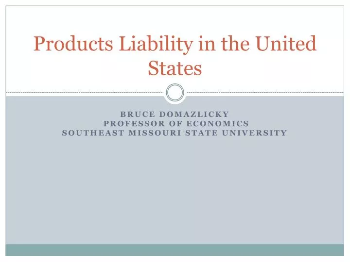 products liability in the united states