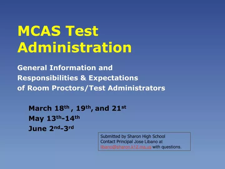 mcas test administration