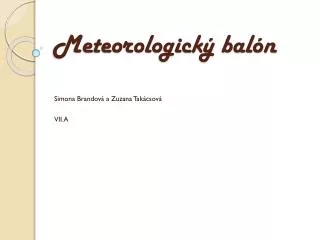 Meteorologický balón
