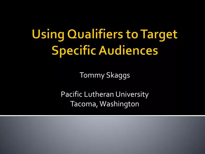 tommy skaggs pacific lutheran university tacoma washington