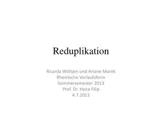 reduplikation