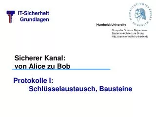 sicherer kanal von alice zu bob