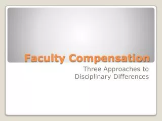 Faculty Compensation