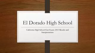 El Dorado High School