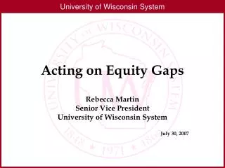 Acting on Equity Gaps