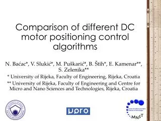 Comparison of different DC motor positioning control algorithms