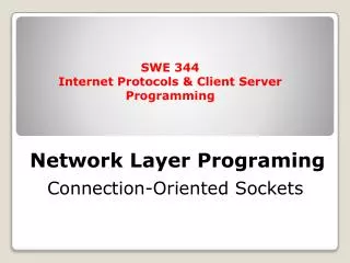 Network Layer Programing