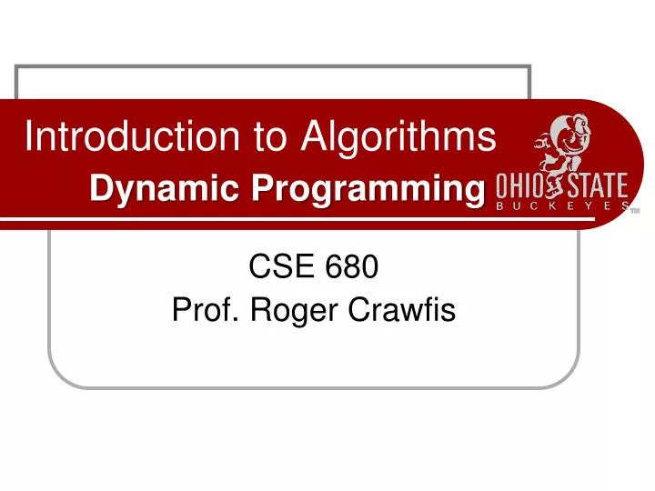 introduction to algorithms dynamic programming