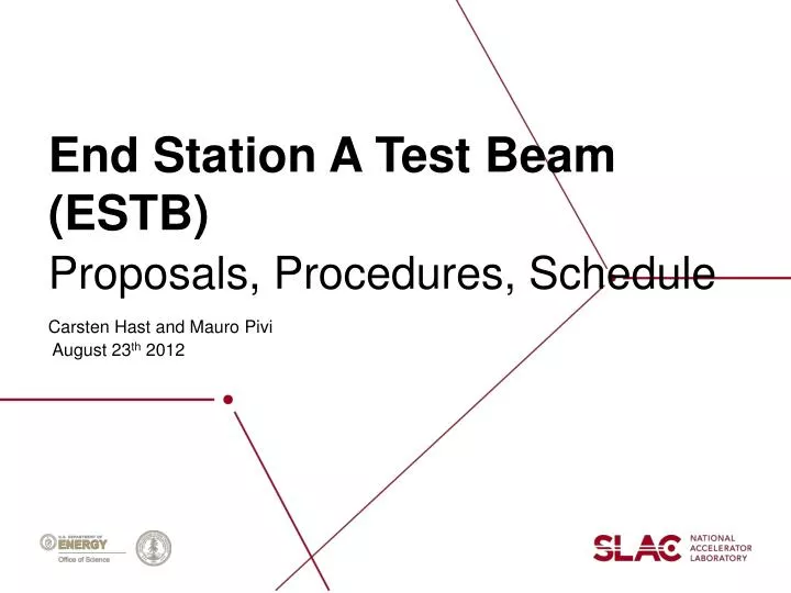 end station a test beam estb