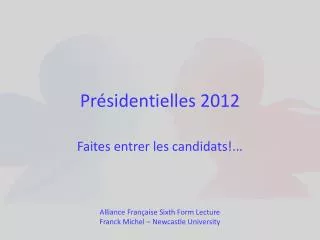 Présidentielles 2012