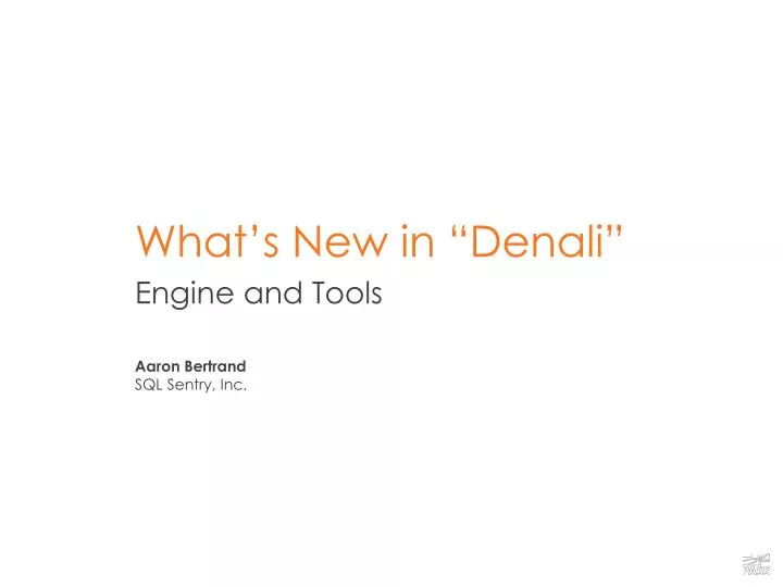 what s new in denali
