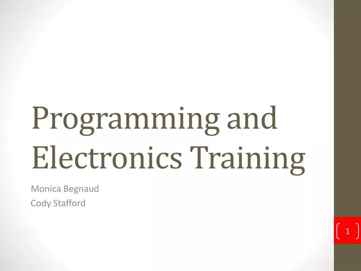 programming and electronics training