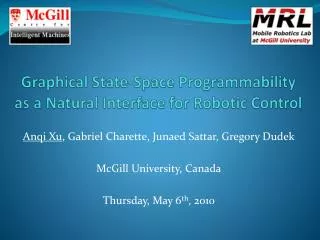 Graphical State-Space Programmability as a Natural Interface for Robotic Control