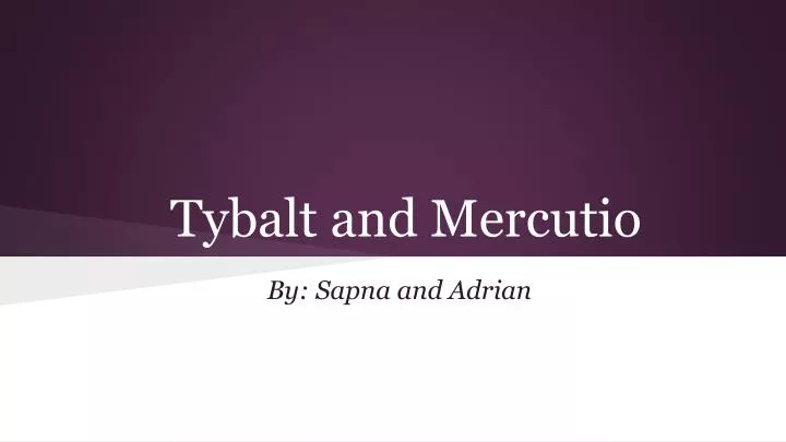 tybalt and mercutio