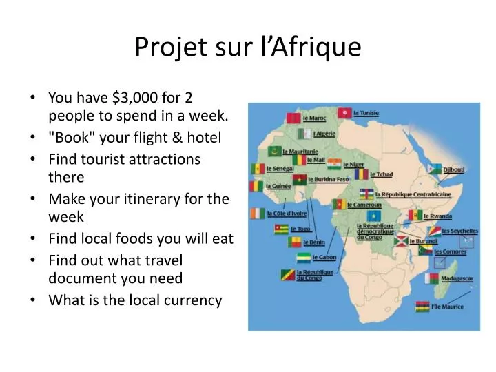 projet sur l afrique
