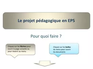 Le projet pédagogique en EPS