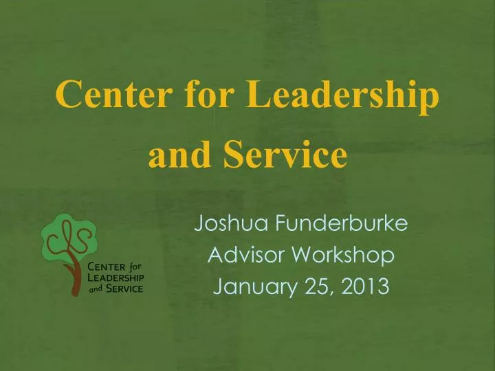 center for leadership and service