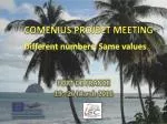 COMENIUS PROJECT MEETING - slide 1